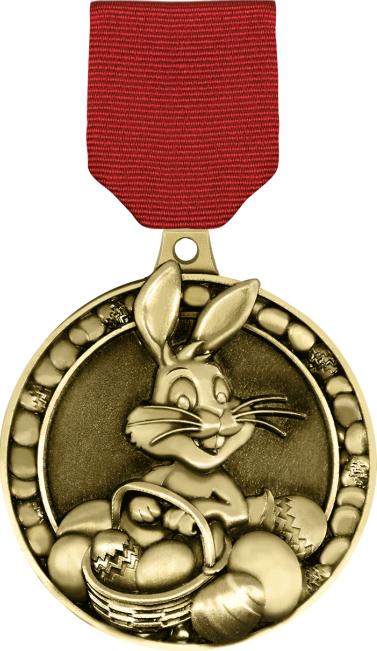 2" Easter Bunny Medal
