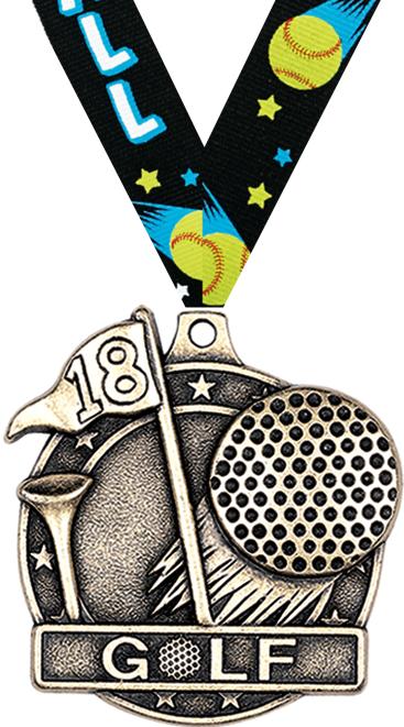 2" Golf Medals