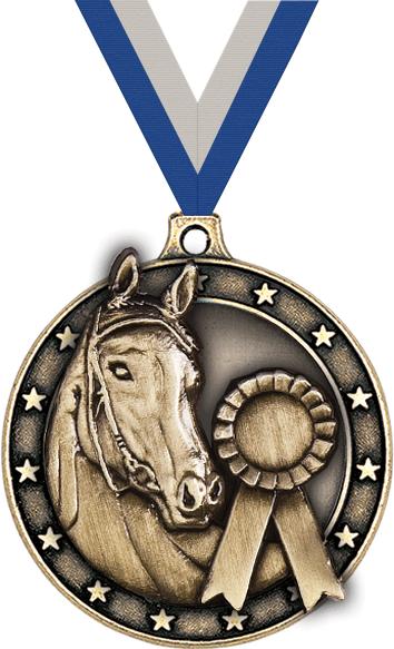 2" Horse Medals