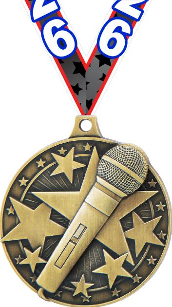 2" Microphone Medal
