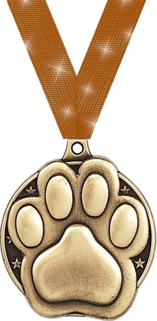 2" Paw Print Medals