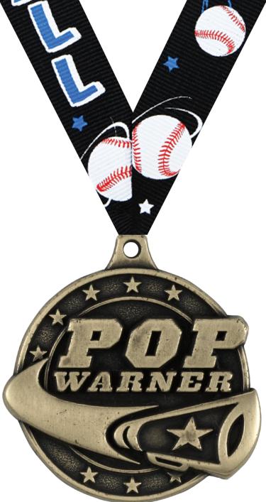 2" Pop Warner Cheerleading Medal