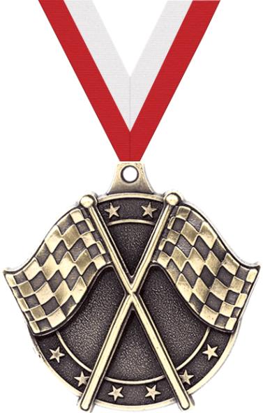 2" Crossed Flags Medals