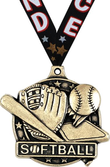 2" Softball Medals