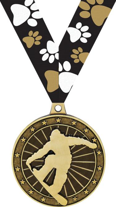 2" Snowboarding Medal