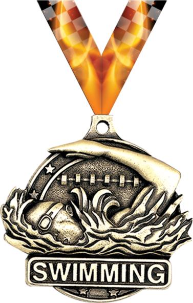 2" Swimmer Medals