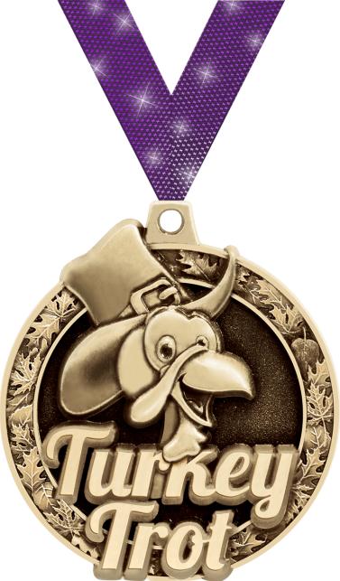 2" Turkey Trot Medals