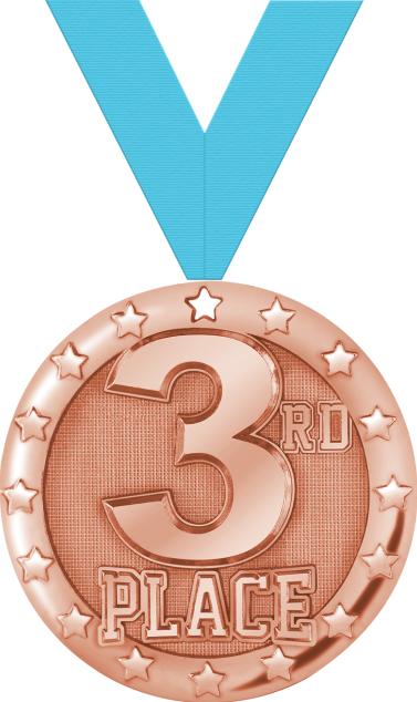 2" 3rd Place Blaze Medal