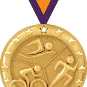 2" Triathlon Blaze Medal