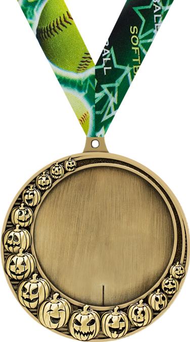 2 3/4" Crescent Halloween Insert Medal