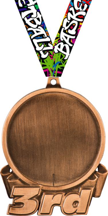 3" 3rd Place Double Action Medal