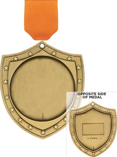 3" Classico Shield Round Insert Medals