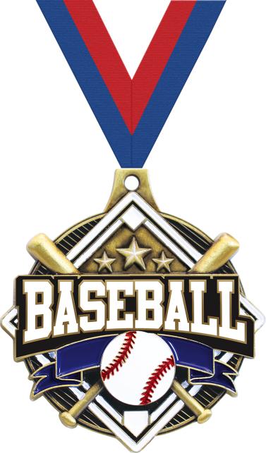 2 1/4" Baseball Shieldz Medals