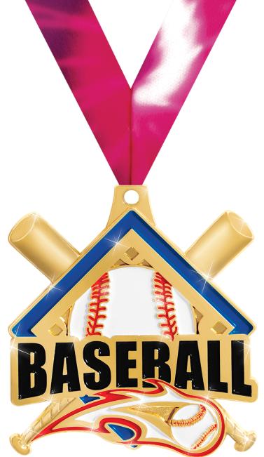 2" Baseball Shiny Captain Medals
