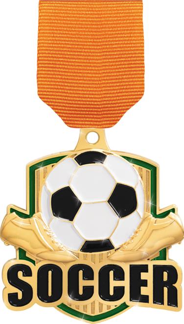 2" Soccer Shiny Captain Medals
