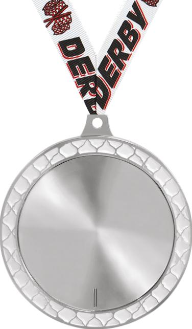 2 1/2" Trellis White Insert Medal