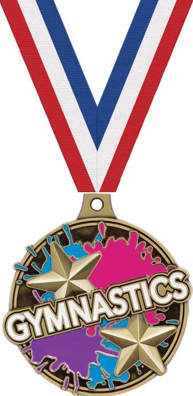 2" Gymnastics Splash Medals