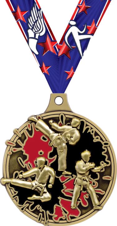 2" Martial Arts Splash Medals