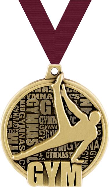 2" Kudos Male Gym Medal