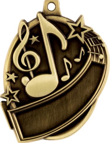 2 1/4" Kudos Music Insert Medal