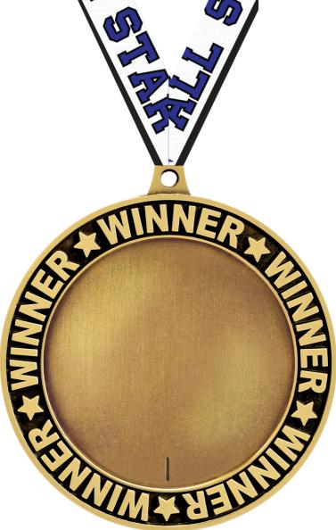 2 3/4" Winner Perimeter Insert Medal