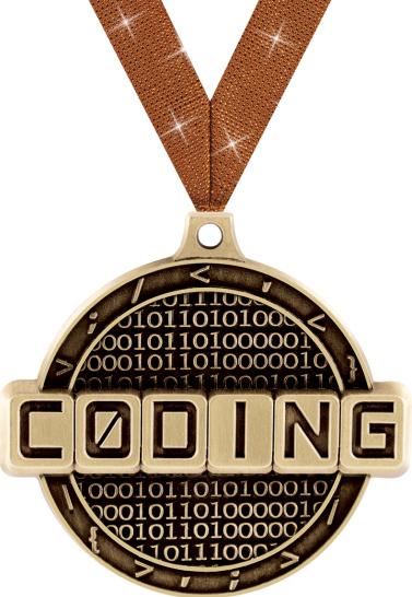 2" Coding Medal