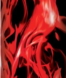 24" Round Red Inferno Column