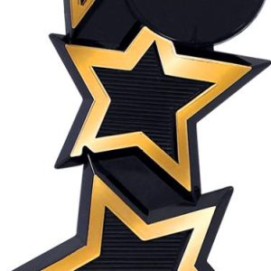 7 1/2" Three Star Backdrop Gold