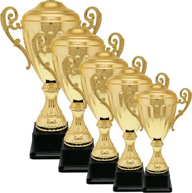 Golden Accolade Cups With Lid And Plastic Base