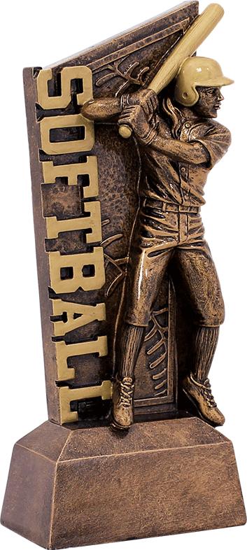 6 1/2" Dynamic Softball Sculpture