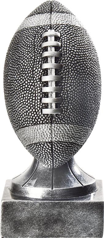 Silver Rustic Football Sculpture