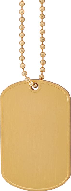 2" Gold Insert Dog Tag