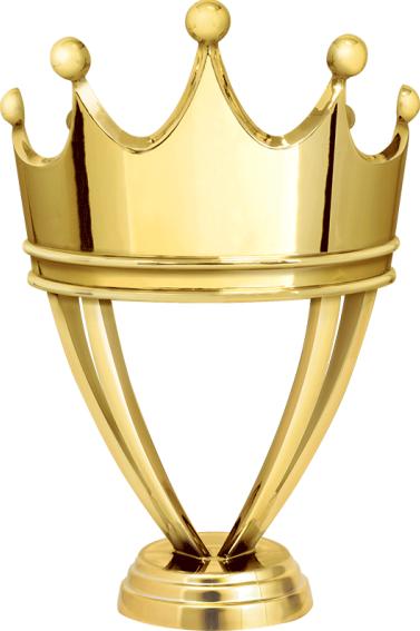 6" Shiny Gold Crown Figure