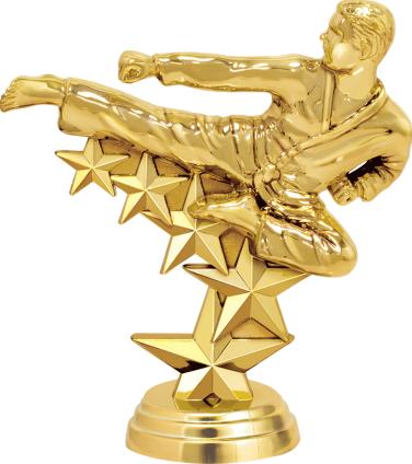 5" Martial Arts Flying Kick Figure