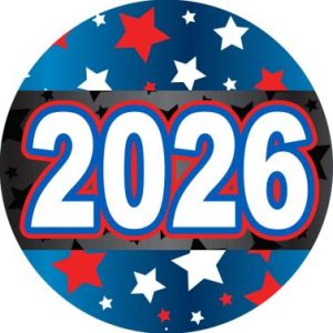 2026 Red White And Blue Stars Mylar