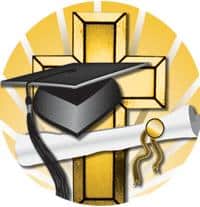 School Grad-Cross With Cap Mylar
