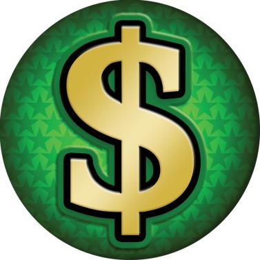 Dollar Sign Green Mylar