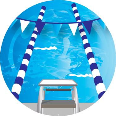 Swim Starting Block Mylar