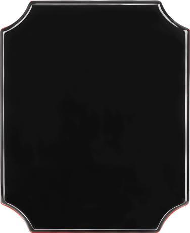 Scalloped Piano Ebony Plaque