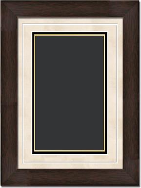 Dark Walnut Frame With Tan Matting