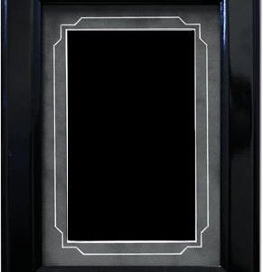 Black Gloss Frame With Grey Matting
