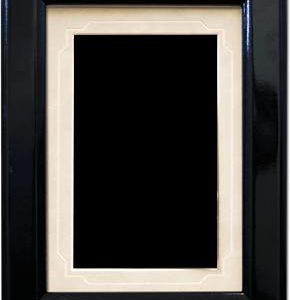 Black Gloss Frame With Tan Matting
