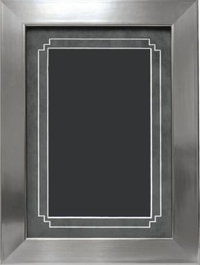 Silver Frame With Grey Matting