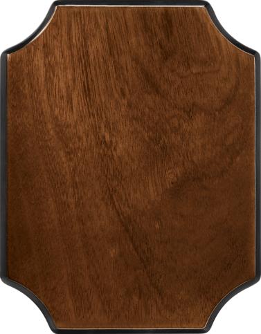 Scalloped Walnut Finish Plaques