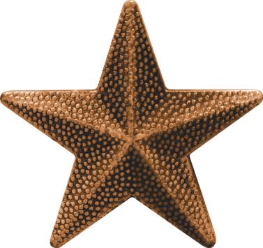 Star Antiqued Bronze