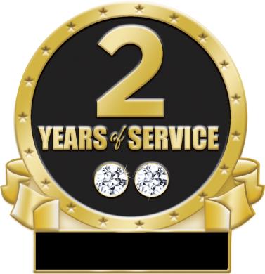 2 Years Of Service Engrave Pin