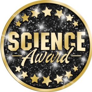 Science Award Shadow Glitter Pin