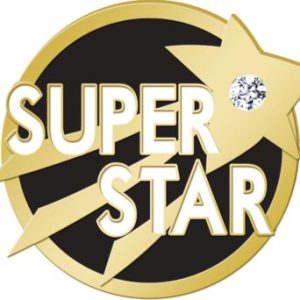 Super Star With Gem Achievement Pin