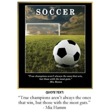 Soccer Plaque Mylar