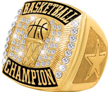 Basketball Deluxe Gold Champion Rings
